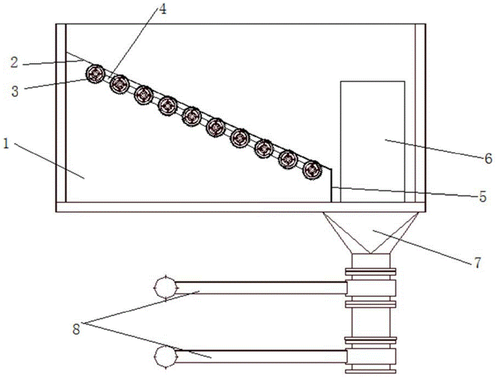 An underwater bag breaking machine