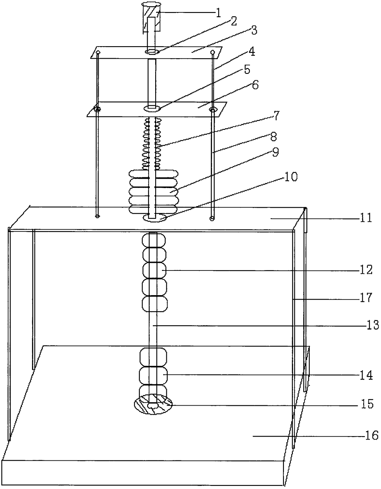 Counting device for demonstrating magnitude of magnetic force