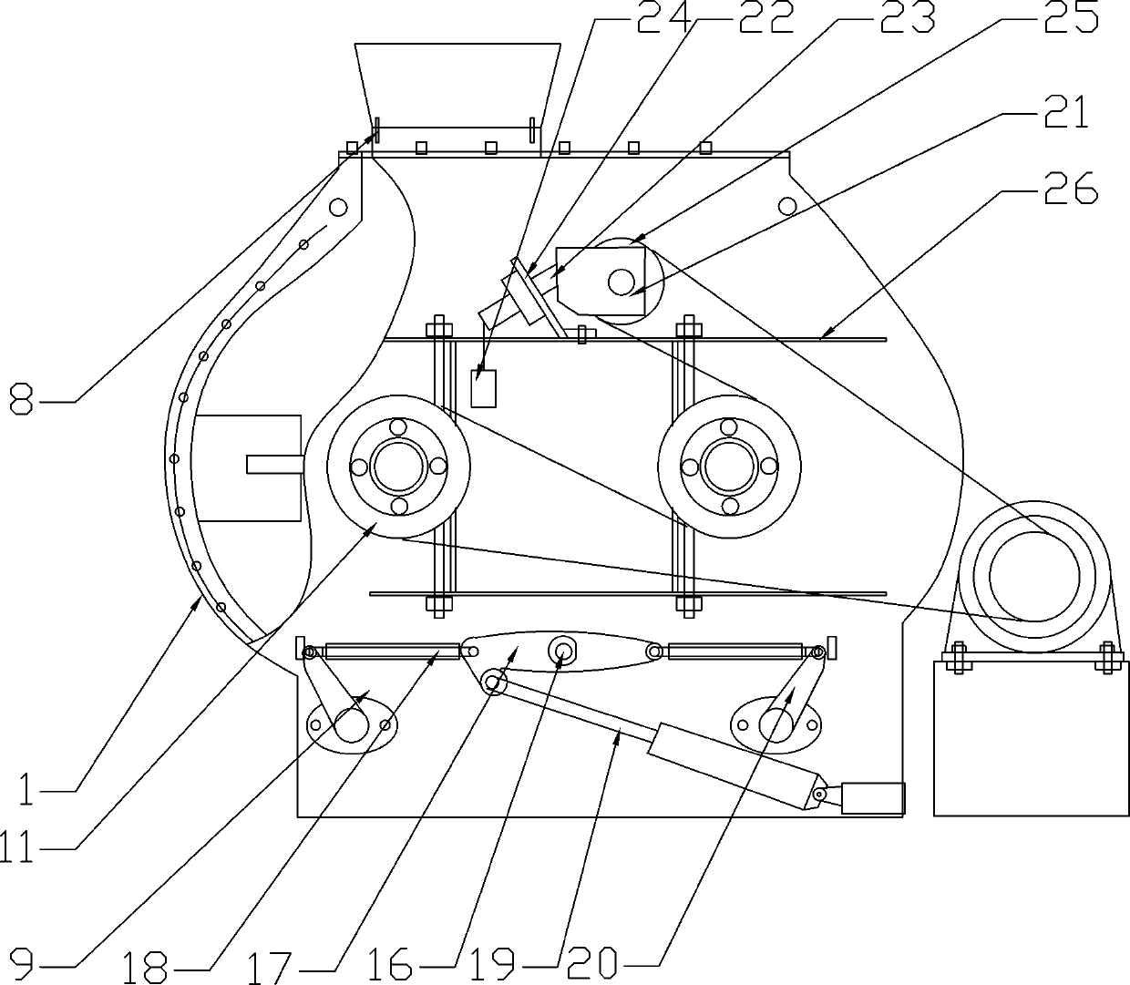 Shear type feed mixing device