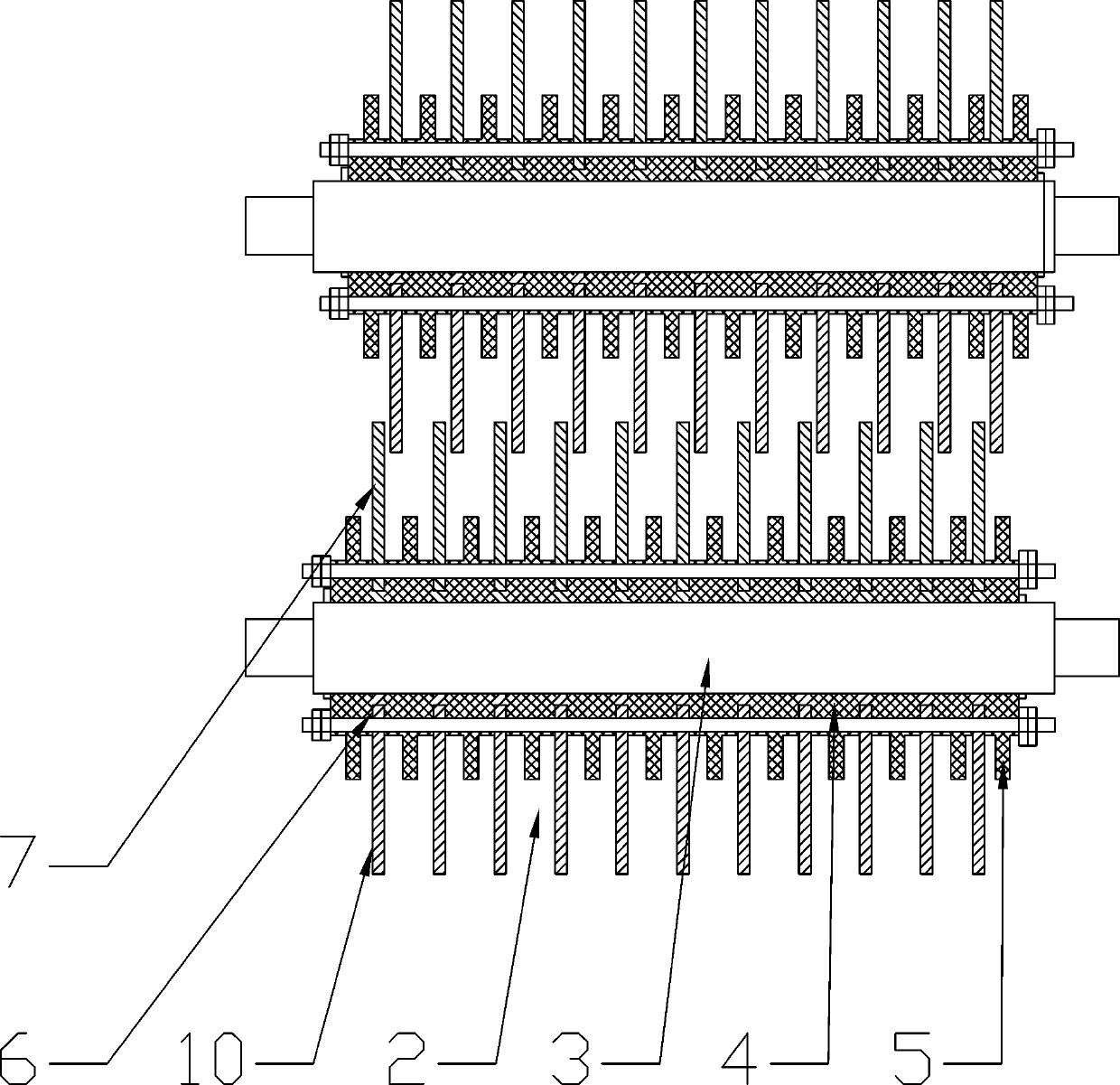 Shear type feed mixing device