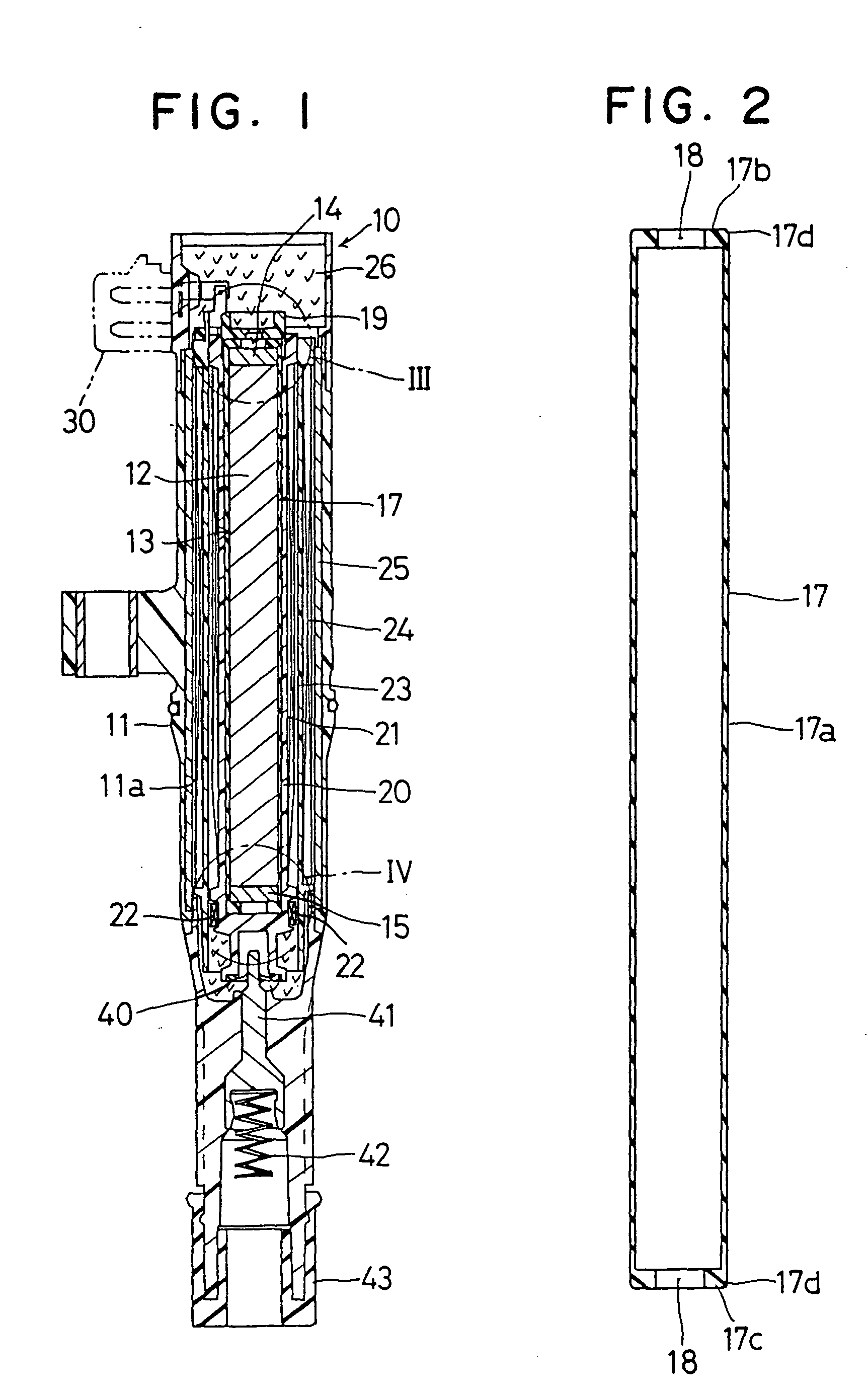 Stick-type ignition coil having improved structure against crack or dielectric discharge