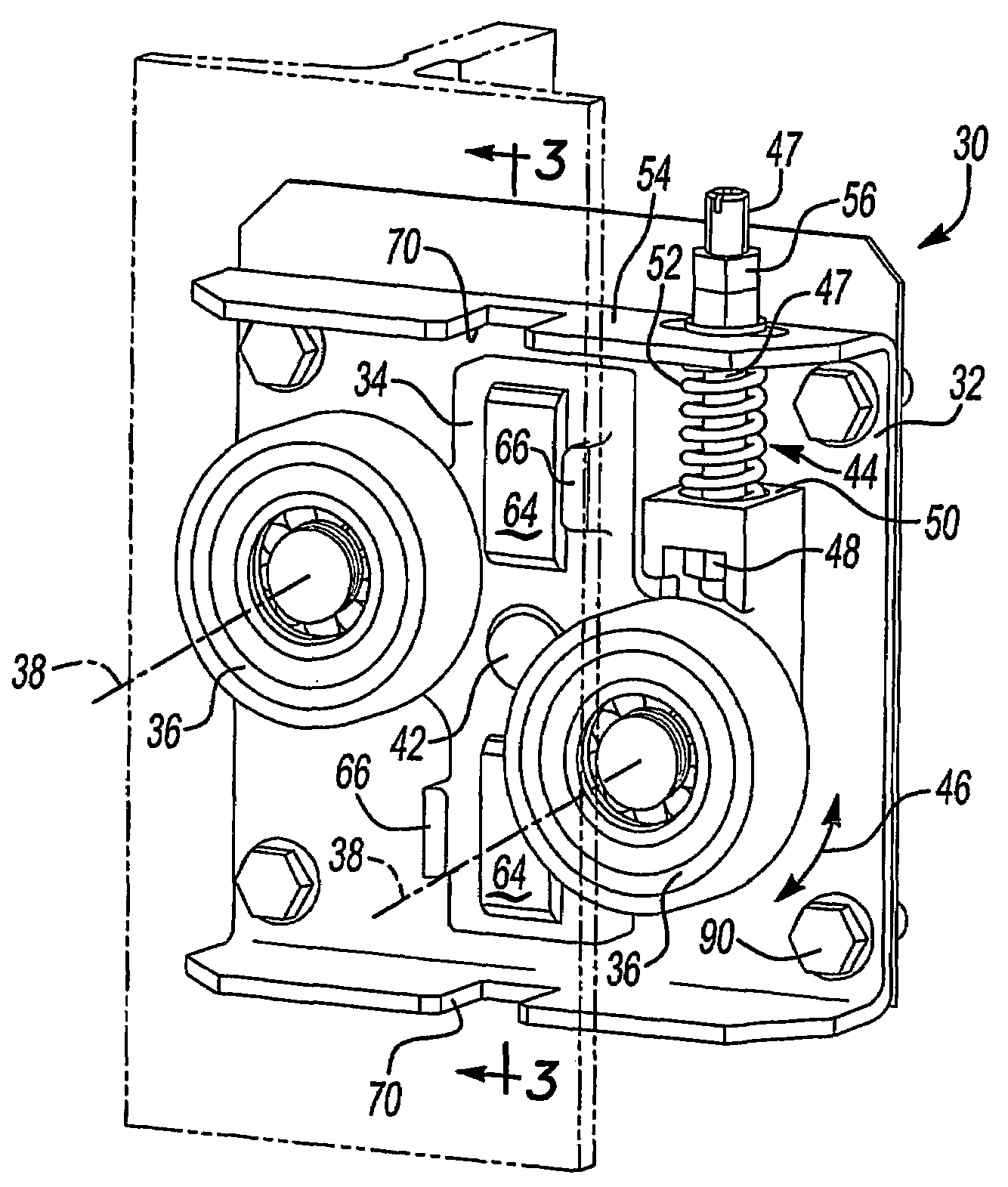 Elevator roller guide