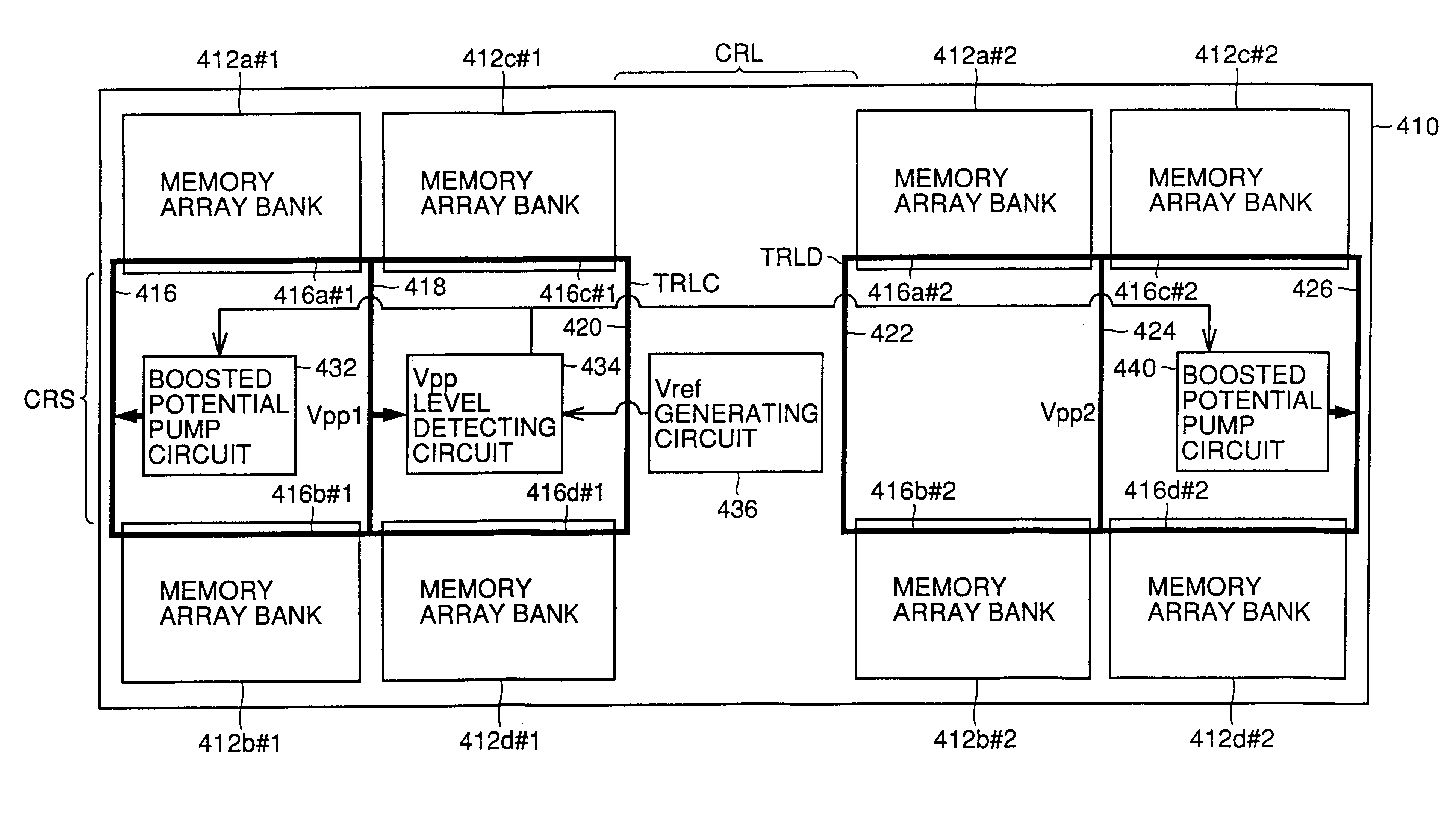 Semiconductor memory device capable of accurate control of internally produced power supply potential