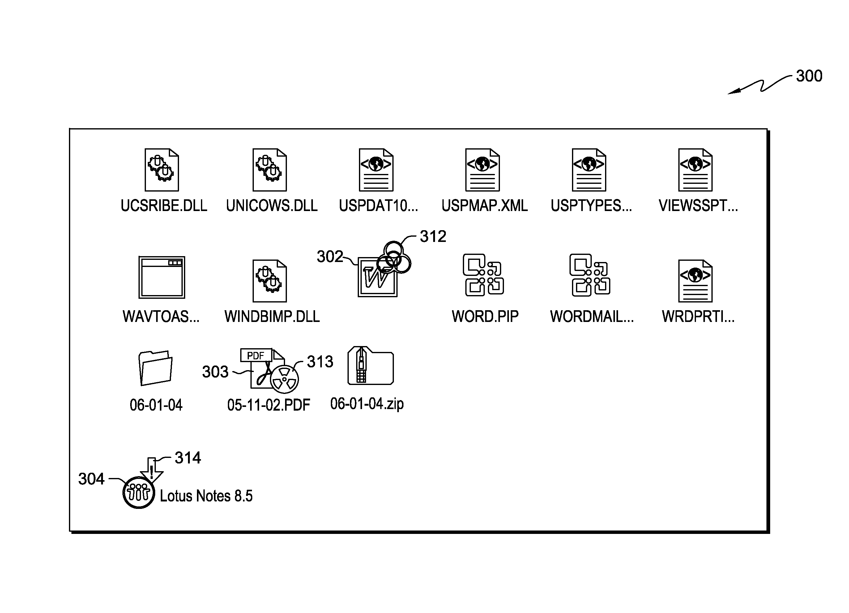 Software vulnerability notification via icon decorations