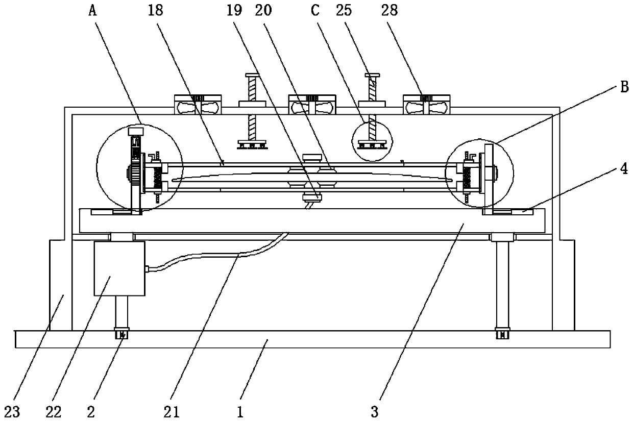 Inner and outer plates forming post-processing device for carbon fiber engine hood