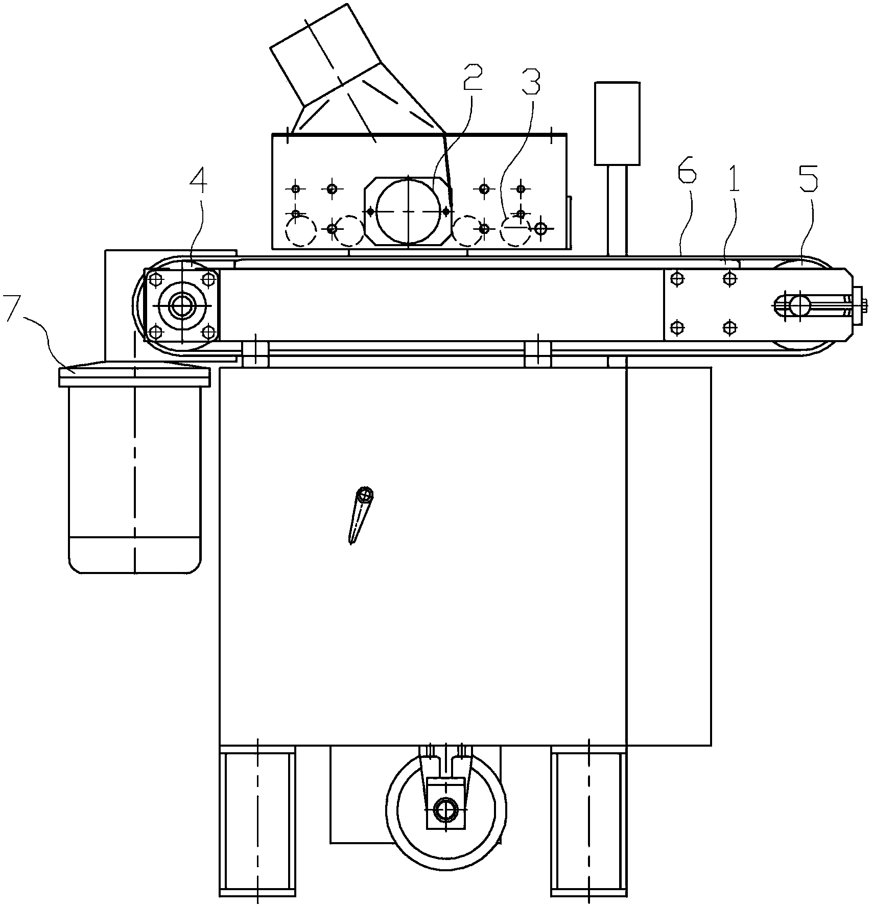 Conveying belt type woodworking thickness planer