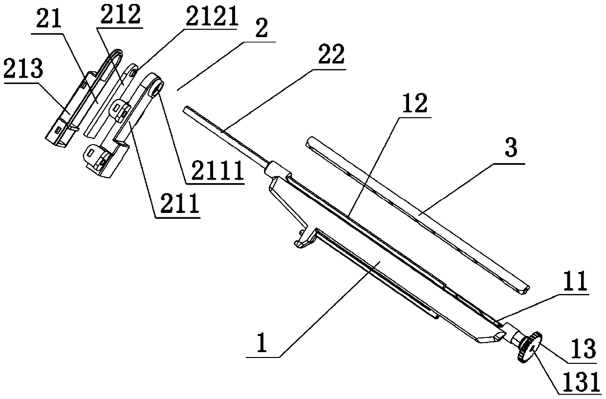 Automobile air outlet outer blade with atmosphere lamp and assembling method