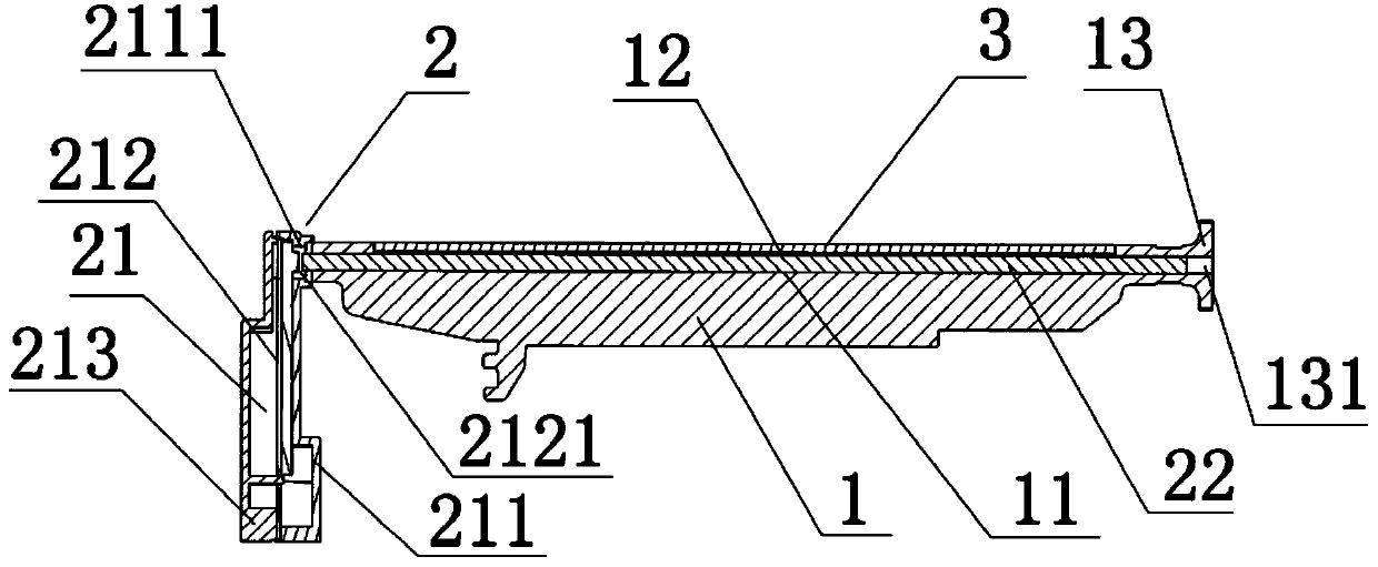 Automobile air outlet outer blade with atmosphere lamp and assembling method