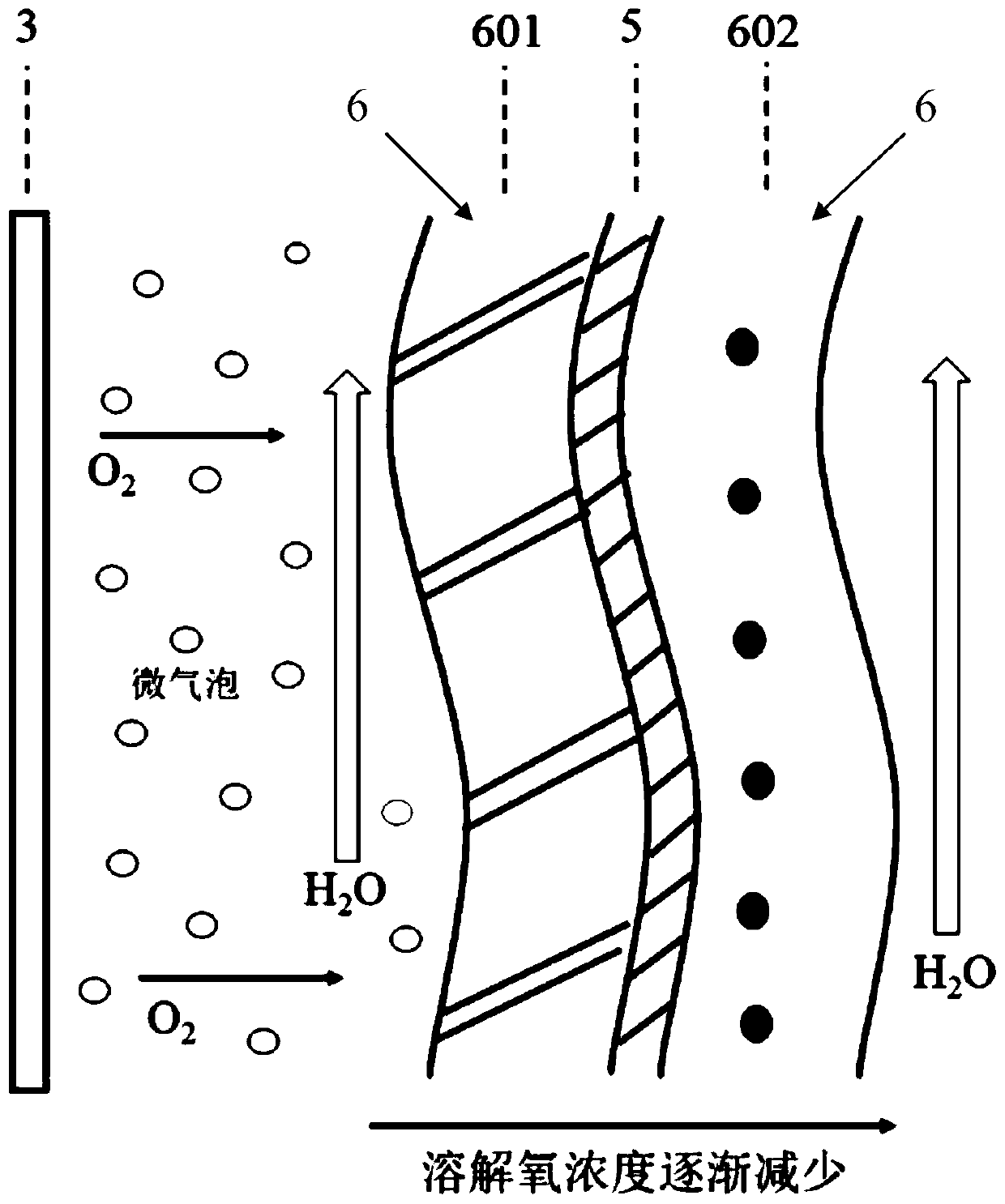 Wastewater treatment system of enhanced membrane aeration biofilm reactor and application of system