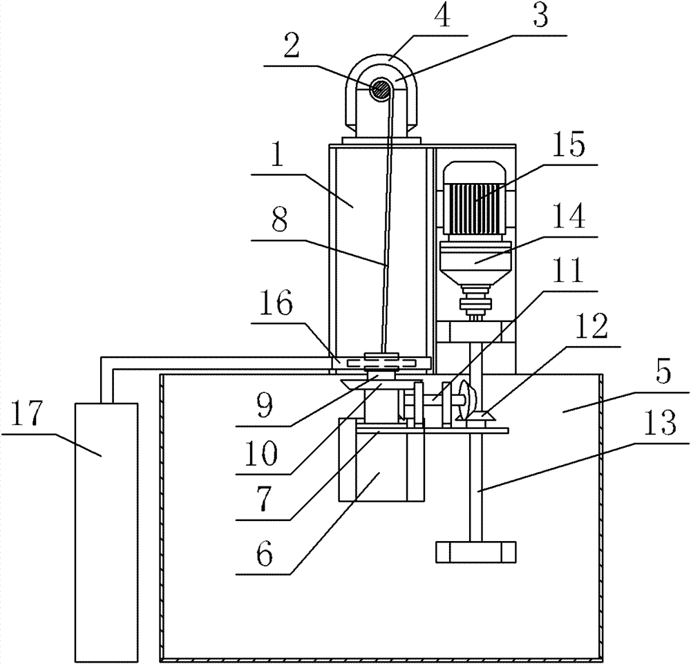 Quenching device for tooth surface of chain wheel