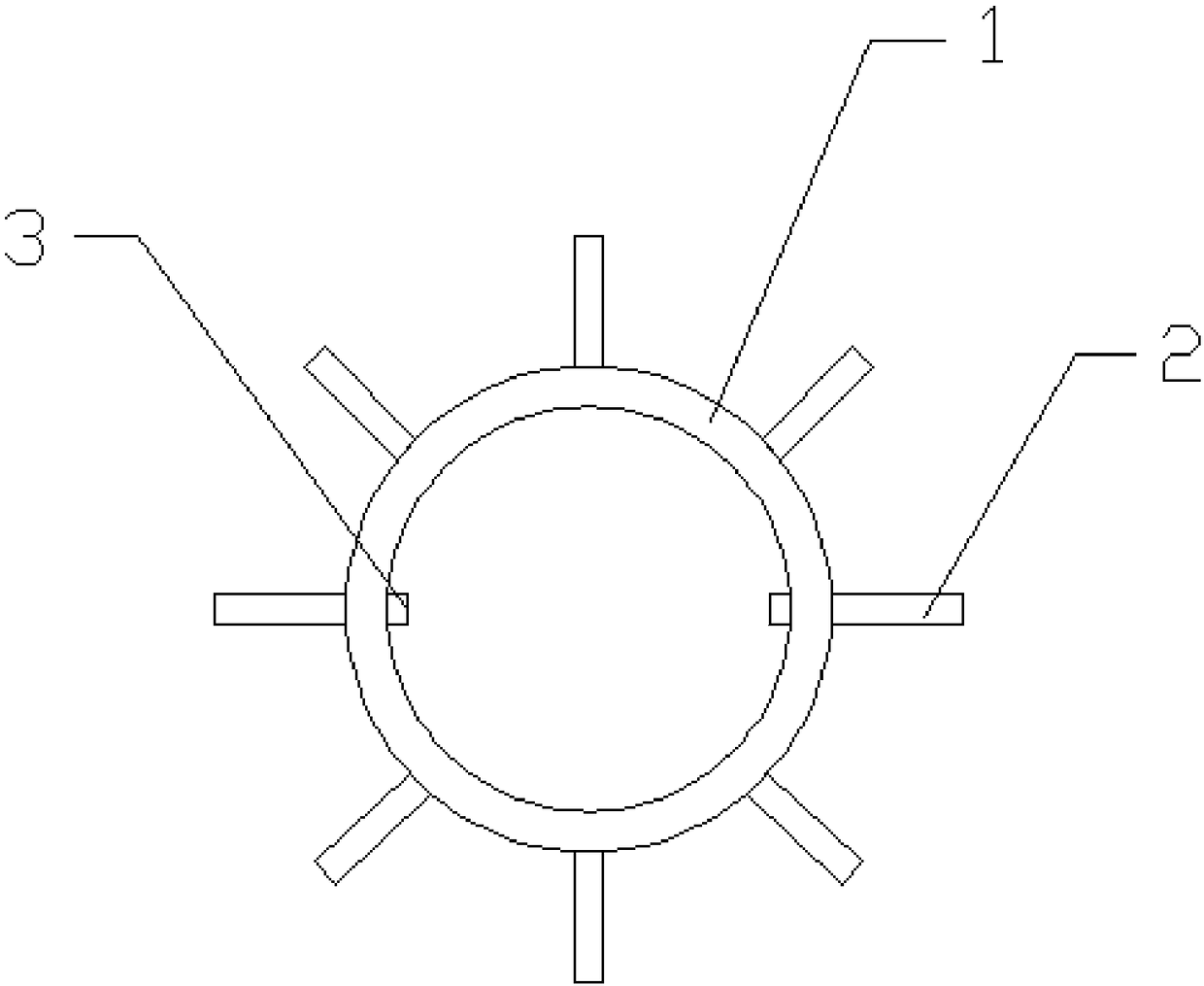 Double layer erecting ring of partially prestressed concrete electrical pole and application thereof