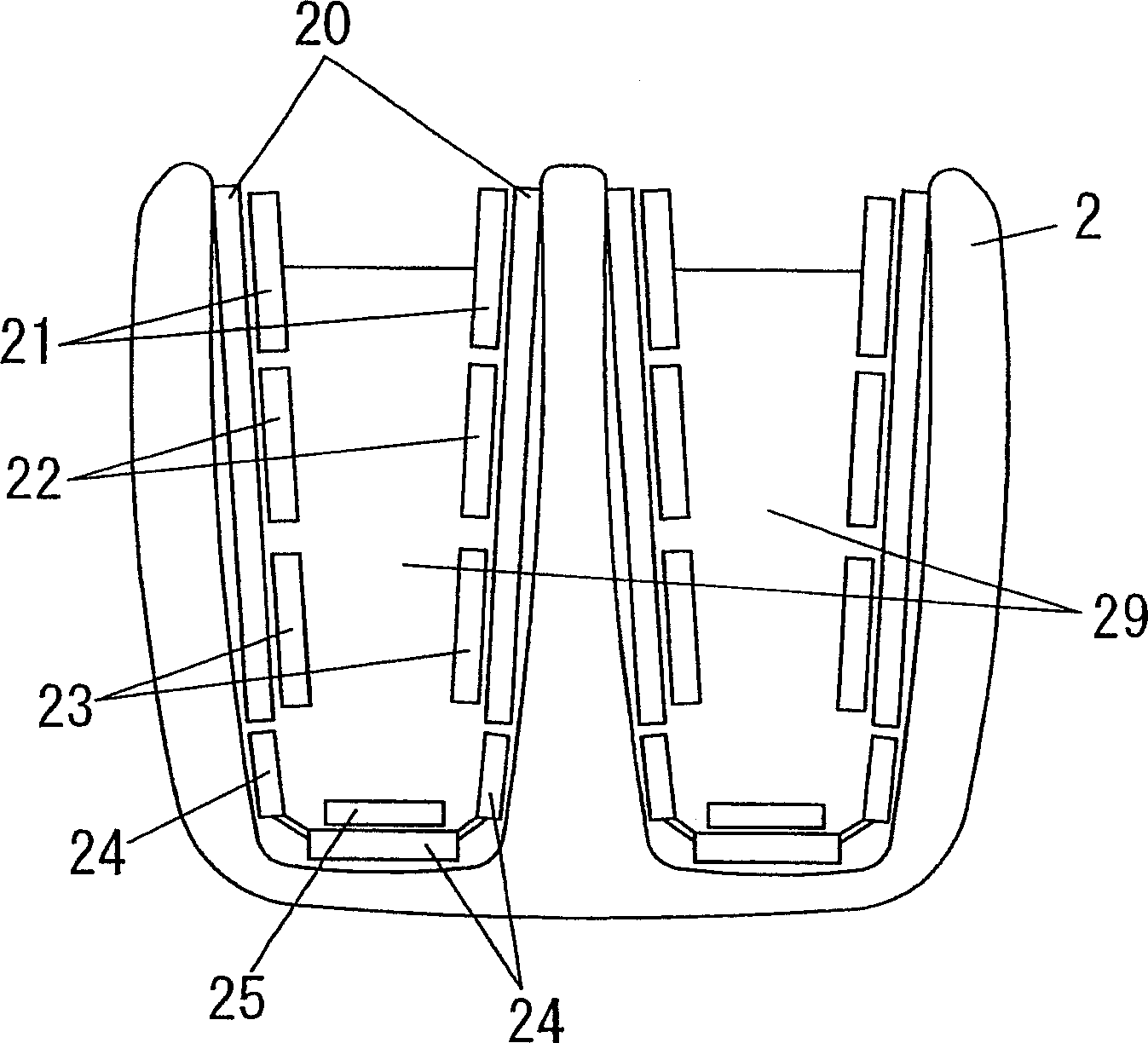 Foot massaging machine