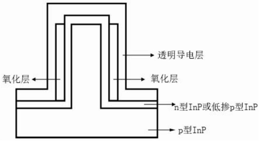 Preparation method of InP nanorod radial homojunction array structure and solar cell