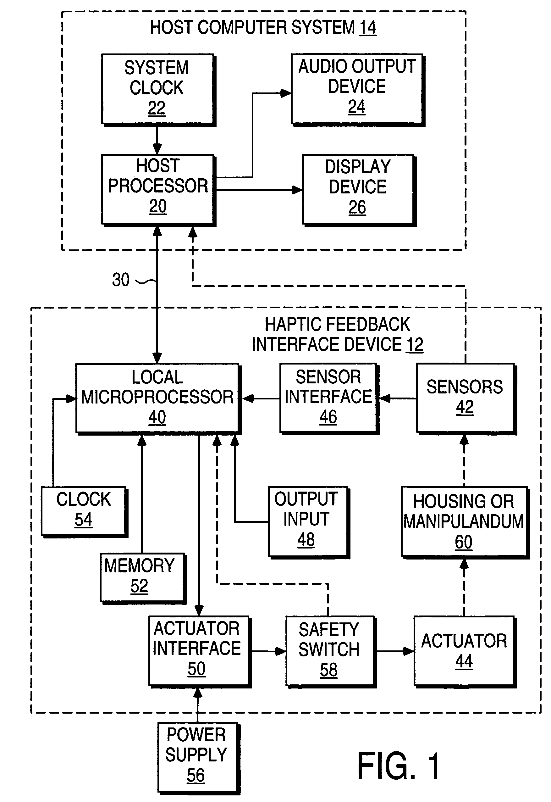 Haptic feedback sensations based on audio output from computer devices