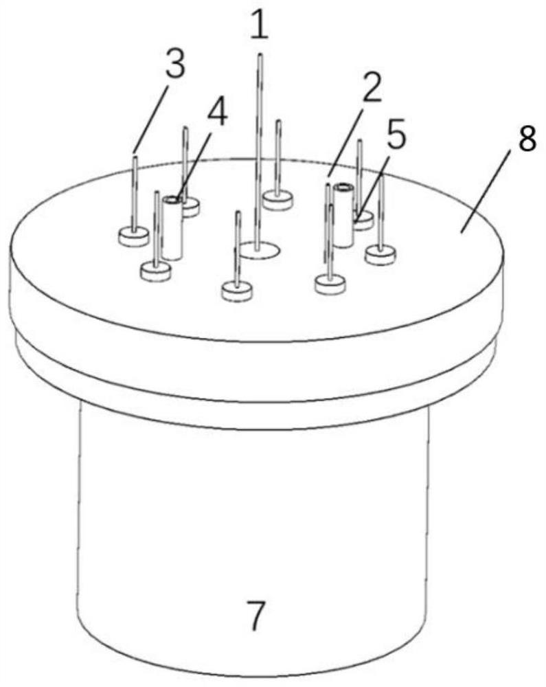 Multi-working-electrode sleeve double-chamber bioelectrochemical sewage treatment device