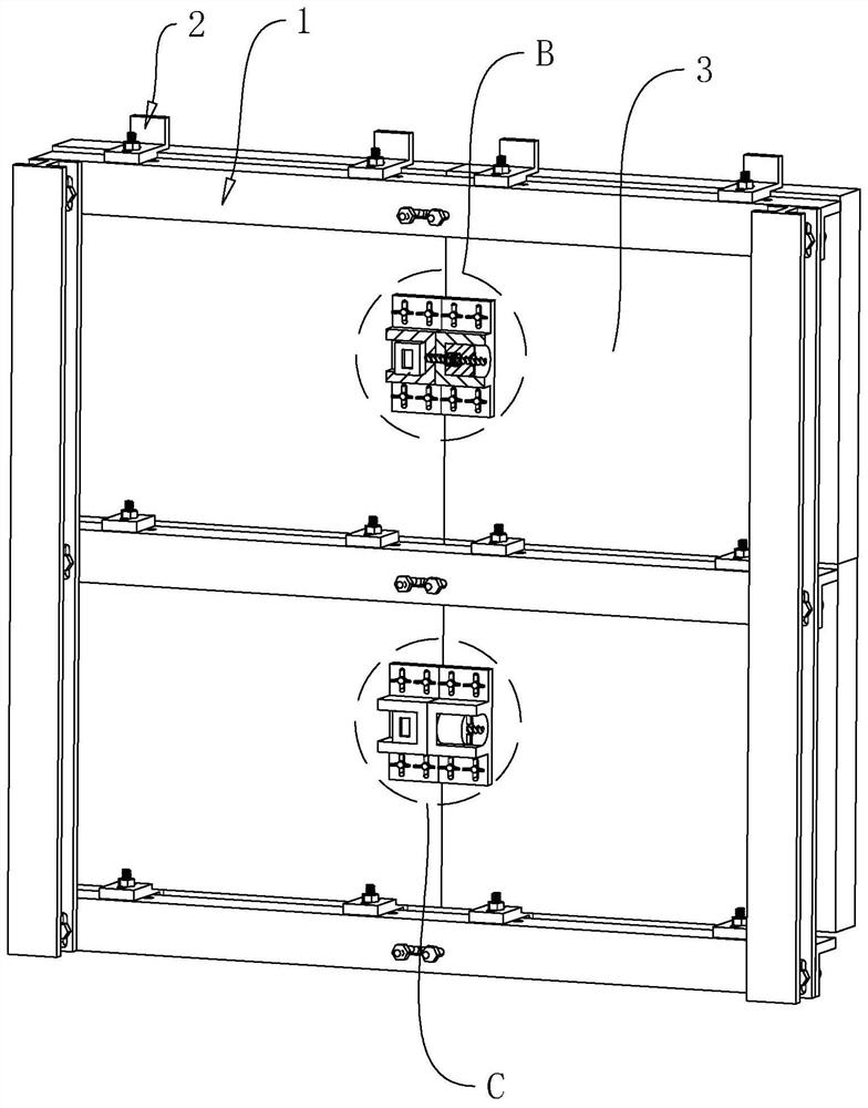 Granite plate dry-hanging structure and construction method thereof