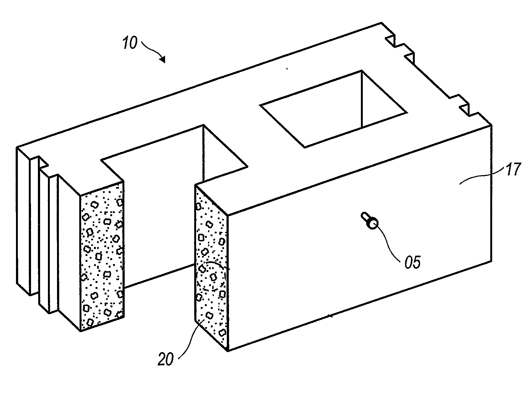 Retentive concrete material