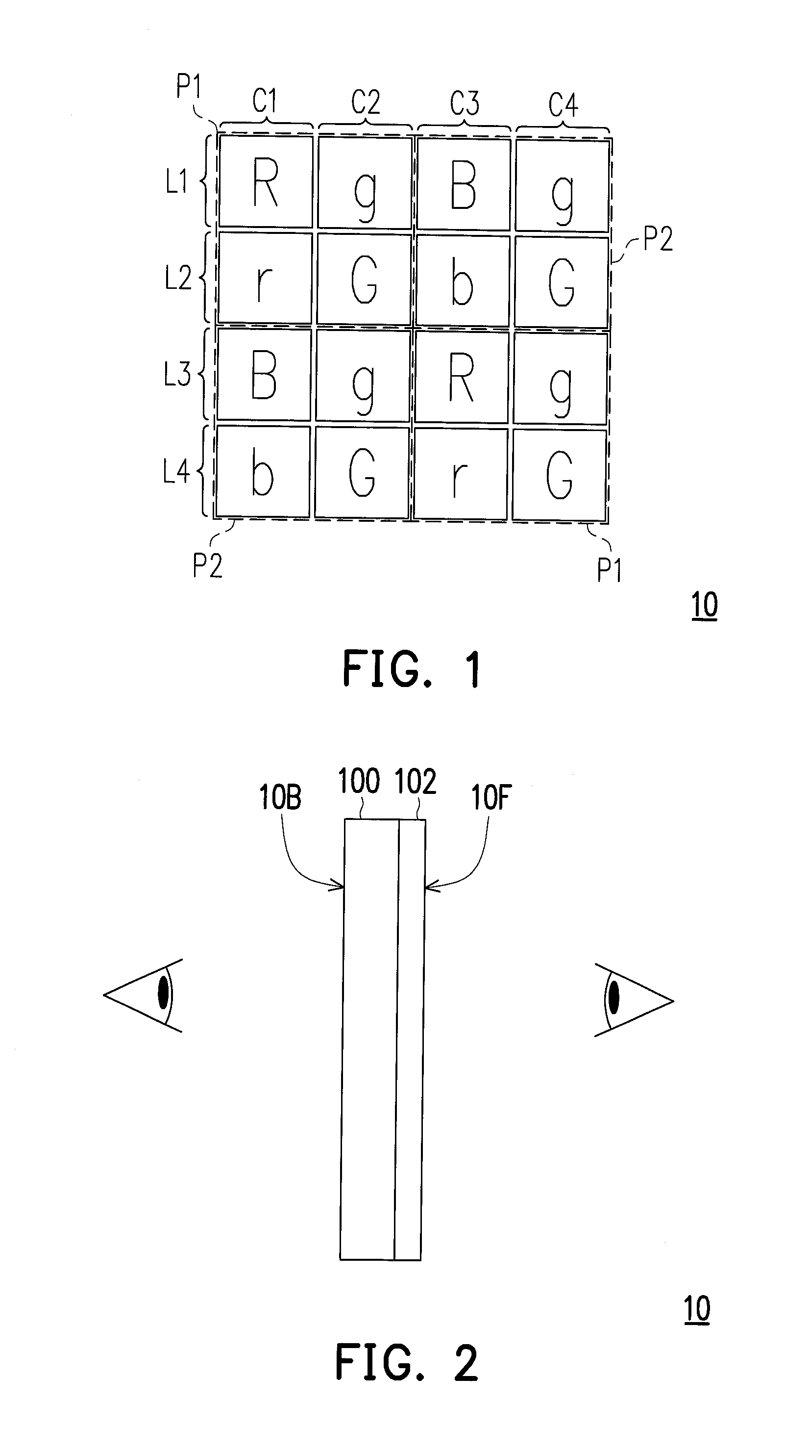 Dual emission type display panel