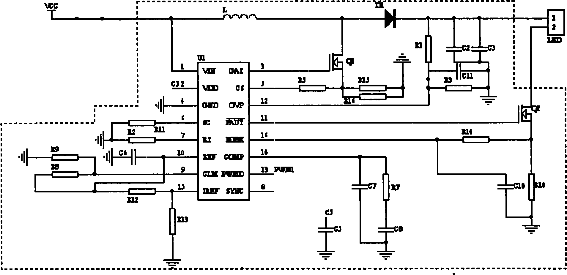 Light emitting diode (LED) constant current driver and illuminating system