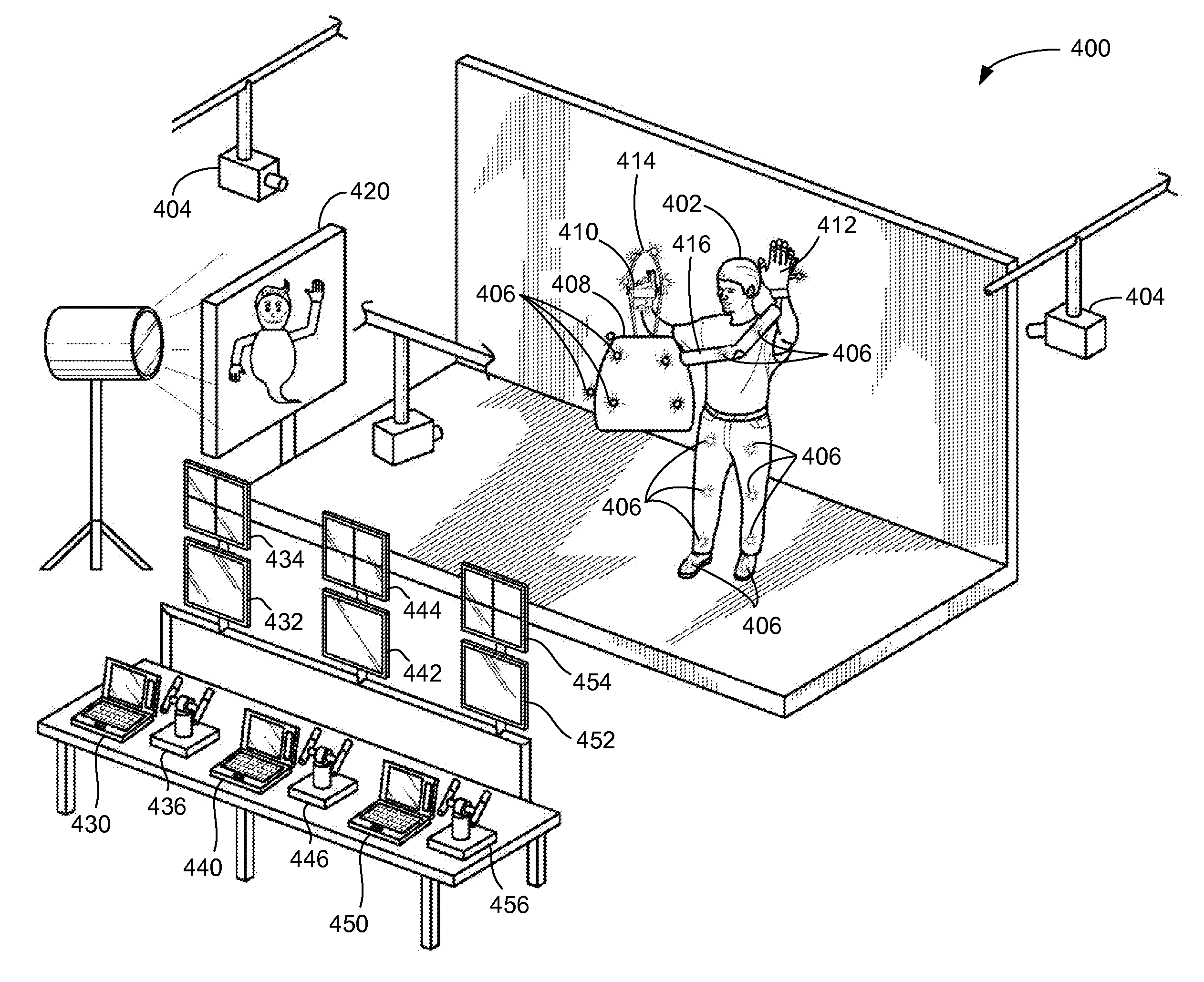 System and method of producing an animated performance utilizing multiple cameras