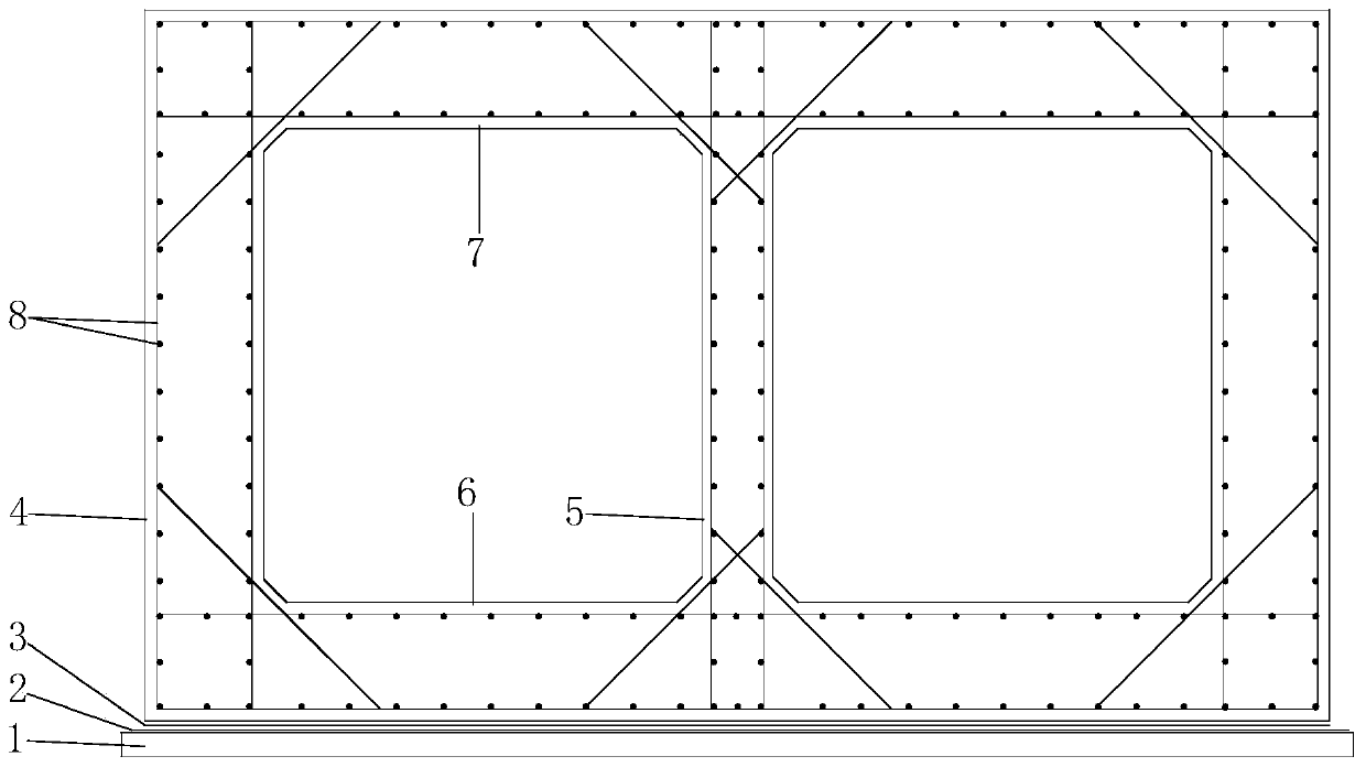 Integrated template pipe rack and building method thereof