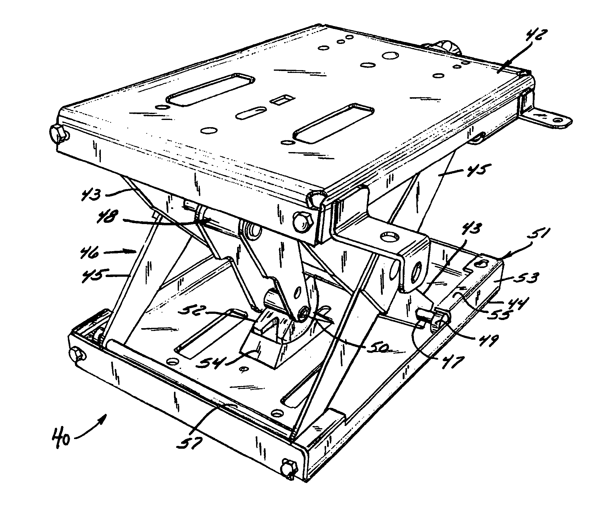 Vehicle seat suspension and method