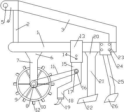 Waste mulching film recycling machine for cultivating soil