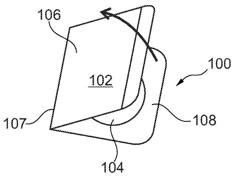 An assembly comprising an ostomy device and a package for the ostomy device