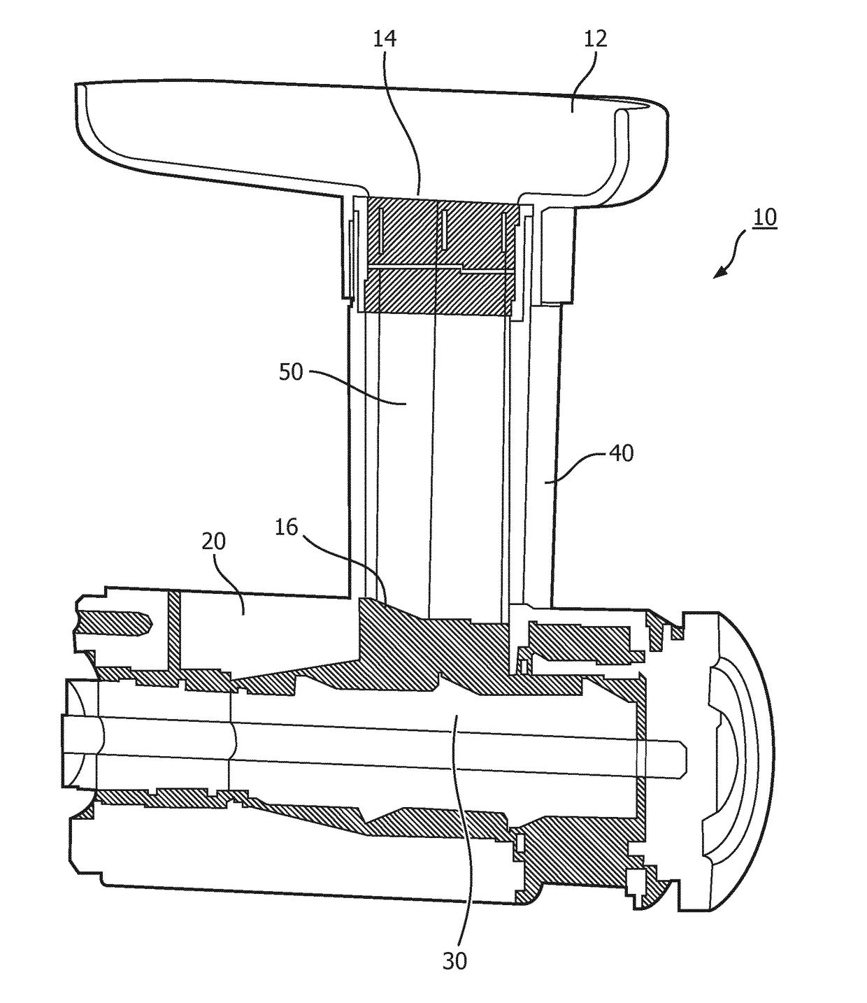 Feeding tube with integrated sealing element