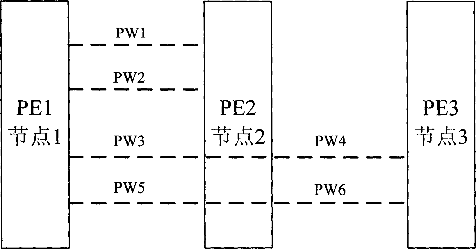 Multi-jumping pseudo-line fault detecting reporting and maintenance protocol controlling method