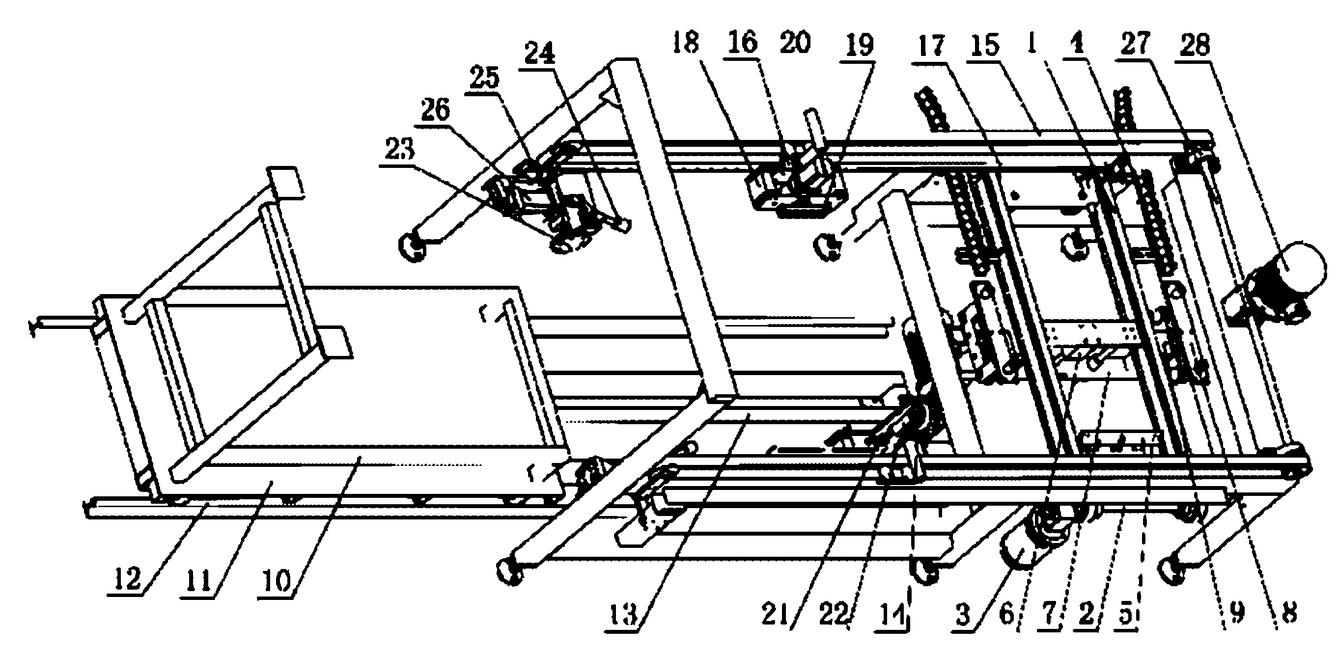 Sorting and stacking device for ceramic bricks