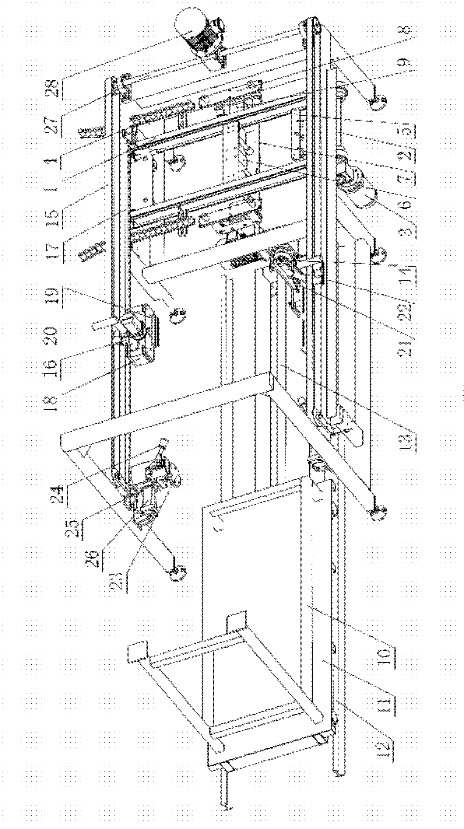 Sorting and stacking device for ceramic bricks