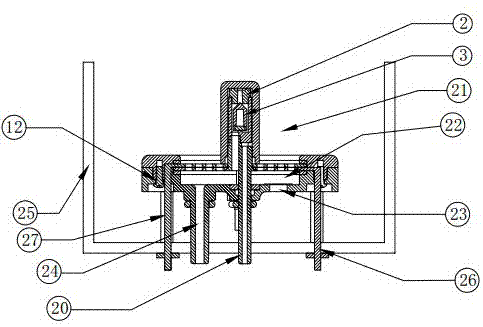 Hydrogen water cup base with air-water separation structure