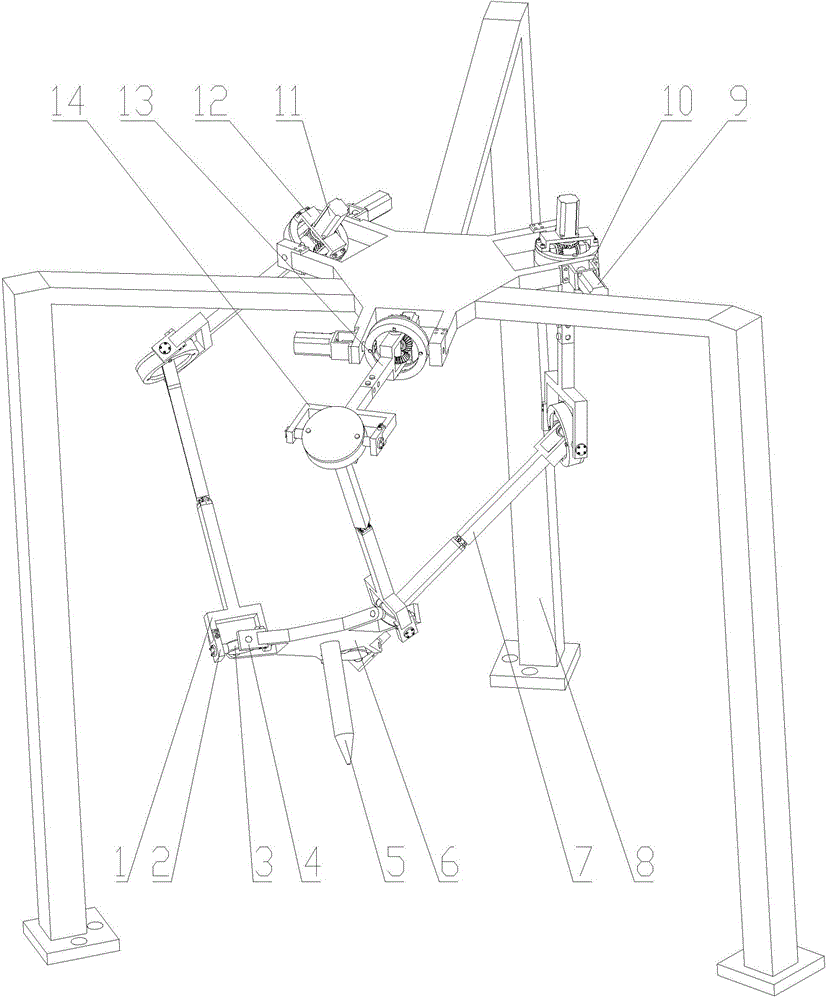 Parallel metamorphism platform with variable degree of freedom