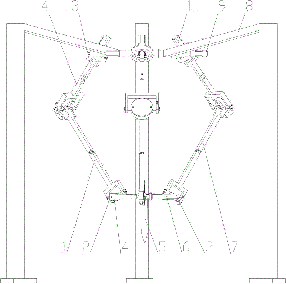 Parallel metamorphism platform with variable degree of freedom