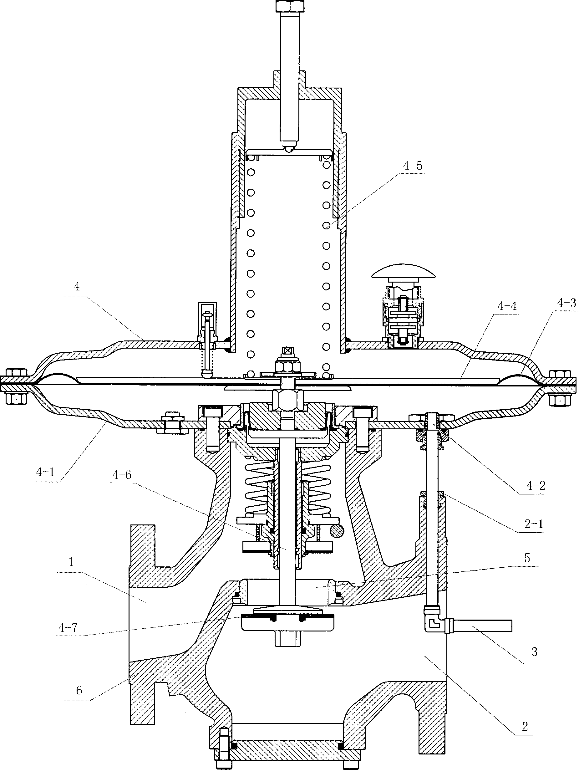 Gas pressure regulator valve body