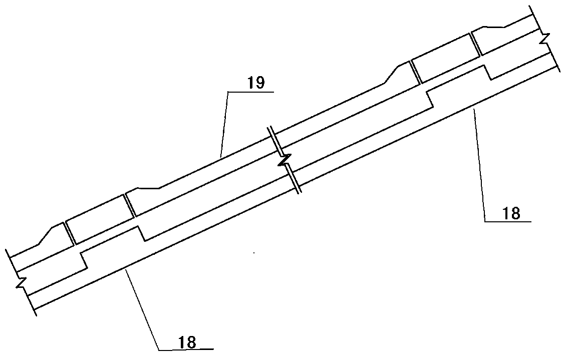 Large-gradient indoor ski resort trail and antiskid making method