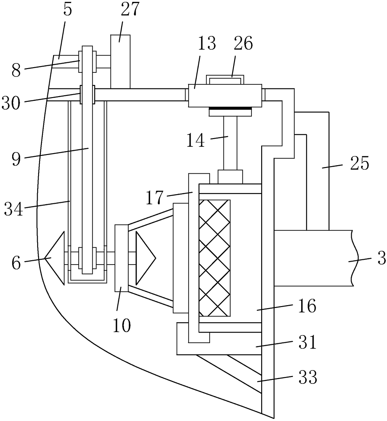 Sewage filtering equipment with anti-blocking function