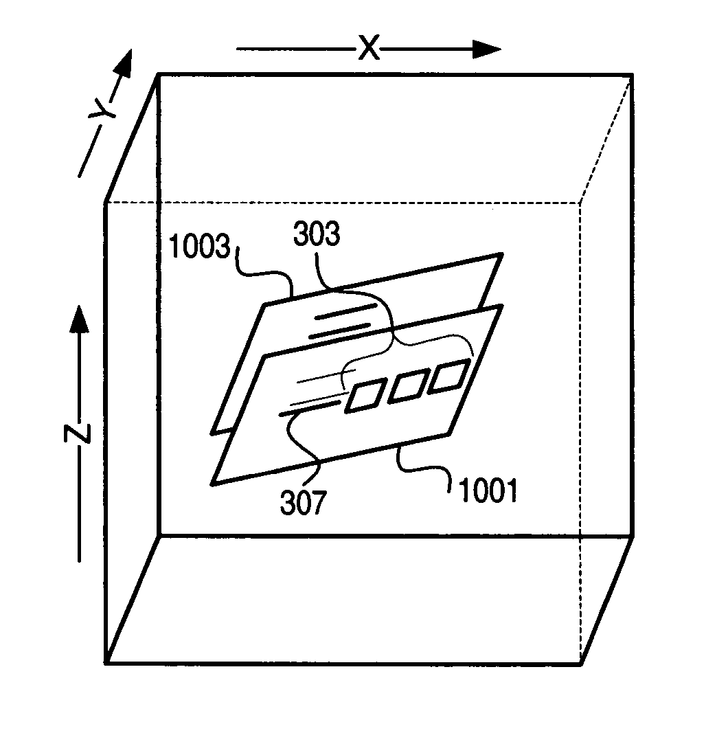 Multi-planar three-dimensional user interface