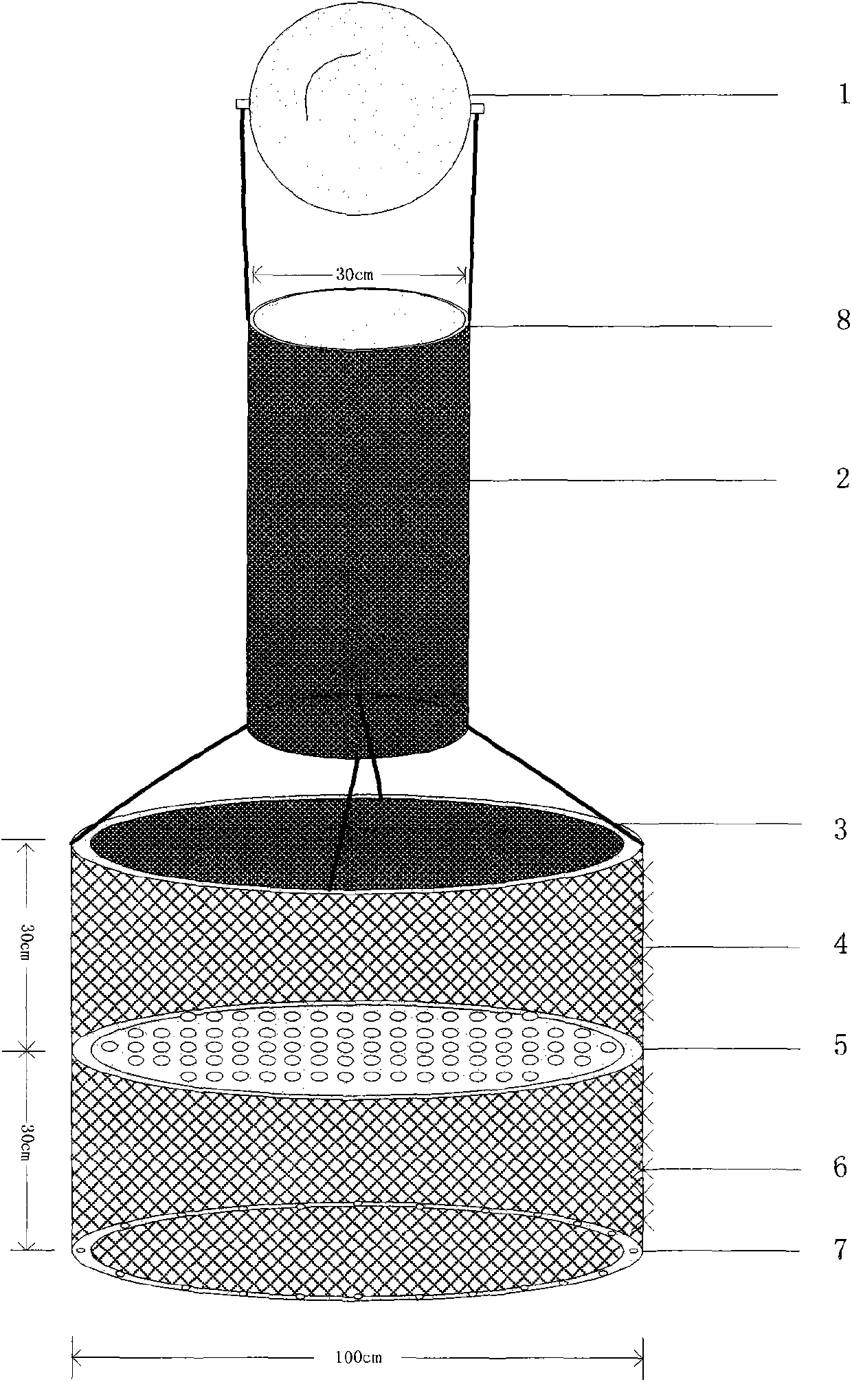 Ecological prawn residual feed pollution control device