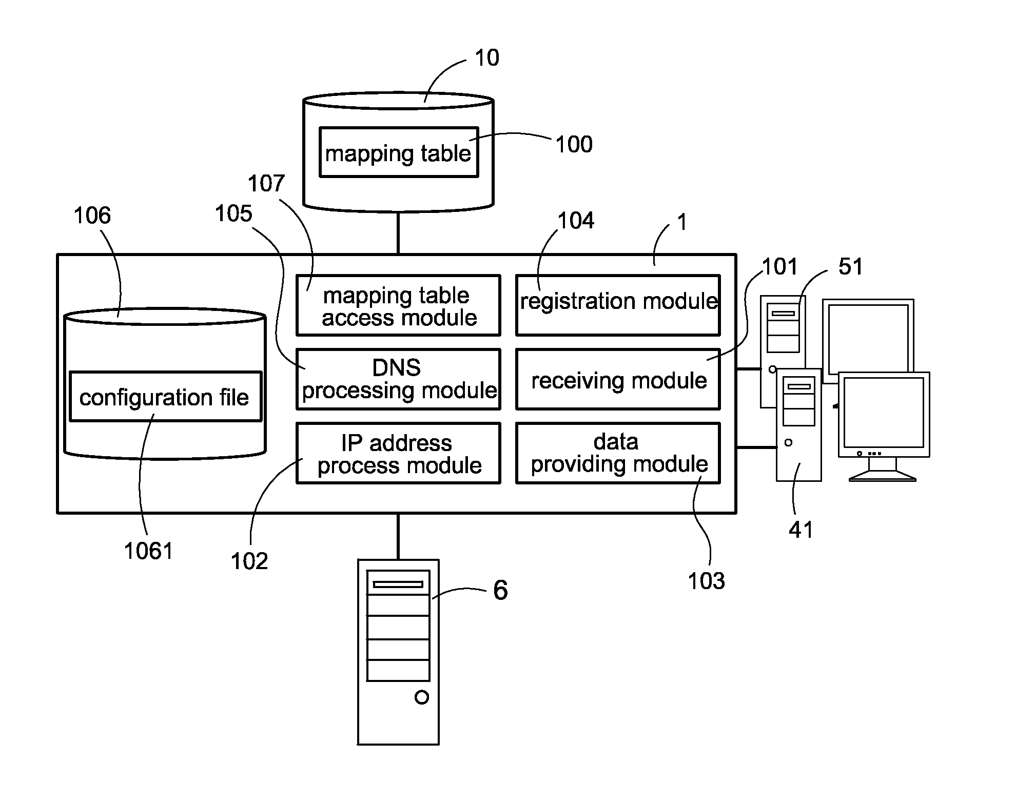 Cloud server for managing hostnames and IP addresses, and management method for the cloud server