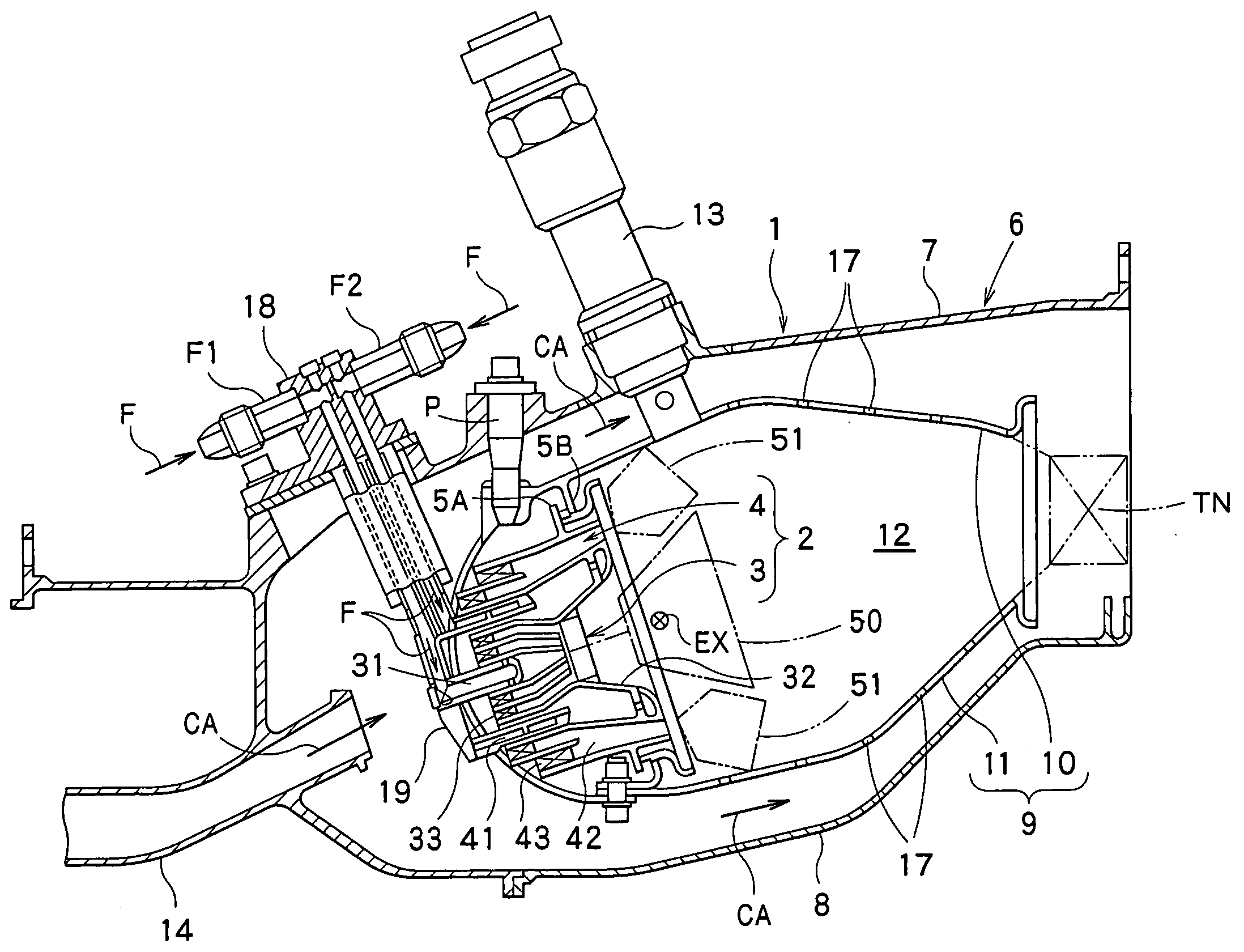 Combustor of a gas turbine engine