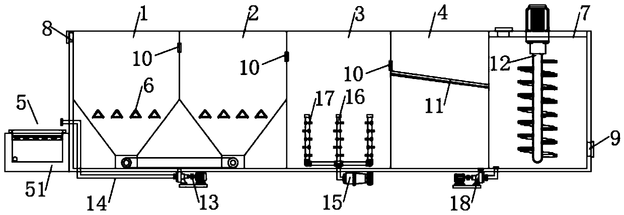 Wastewater treatment device for water and soil pollution treatment and treatment method thereof