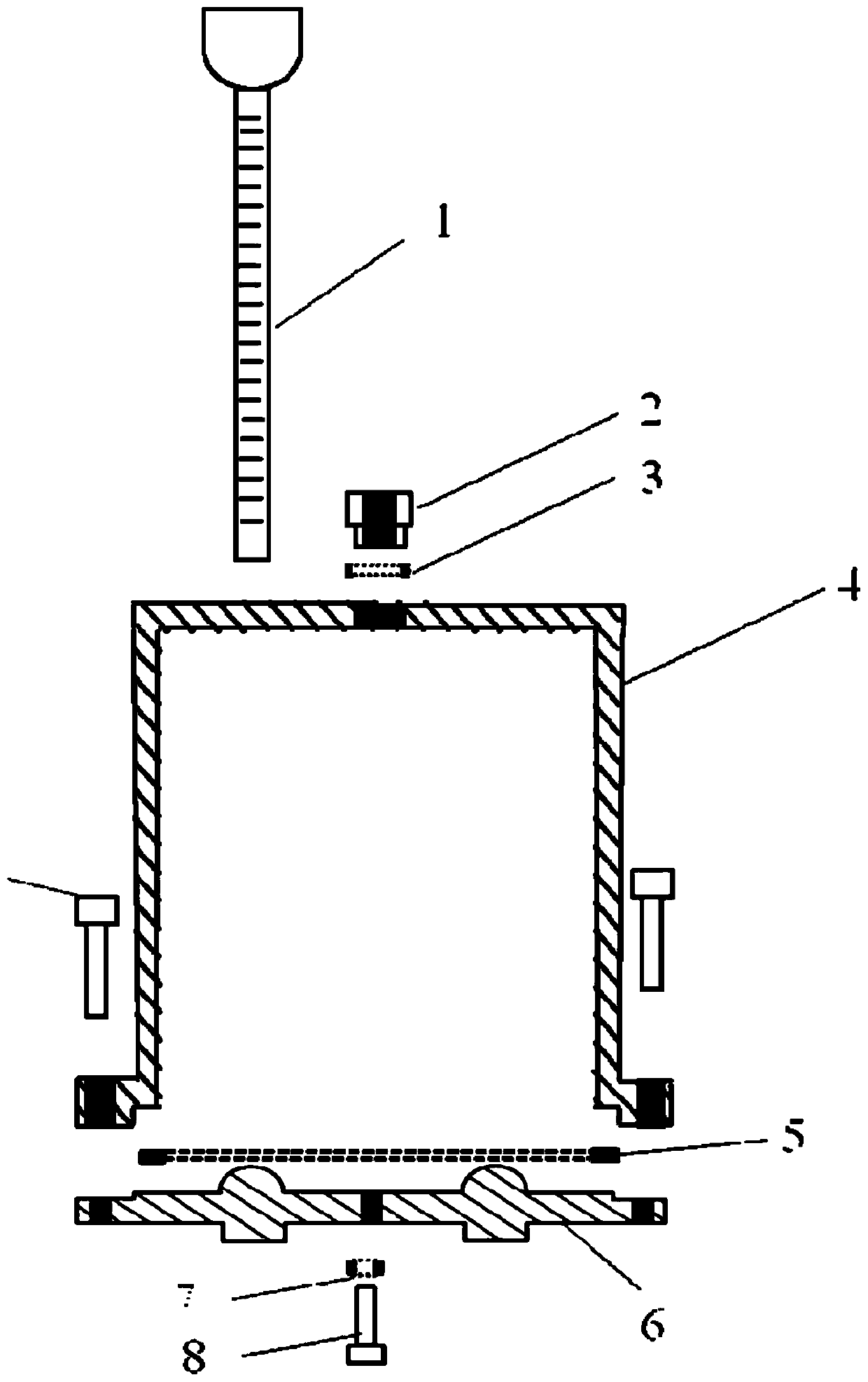 Large-scale press-fit explosive column temperature cycle threshold detecting device and method