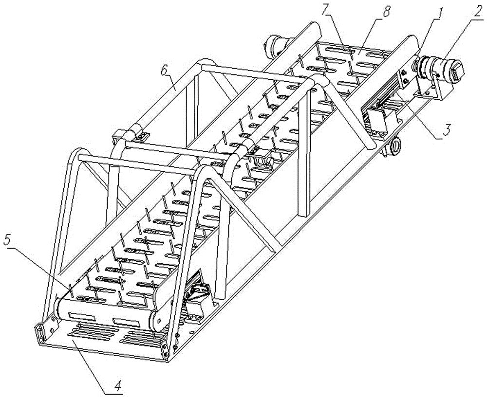 Aquatic weed transportation device for aquatic weed harvesting boat