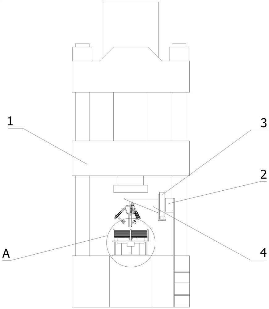 Automatic stamping device capable of achieving continuous stamping and stamping process