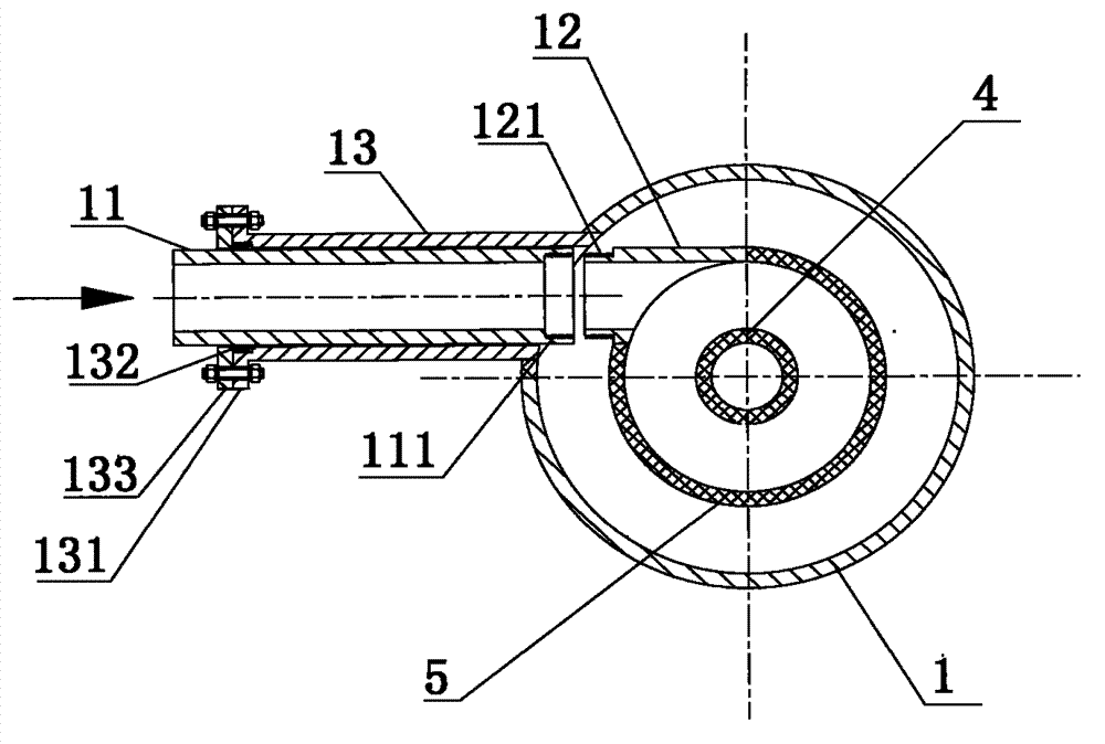 Gas dissolving device capable of combining pipe flow and vortex