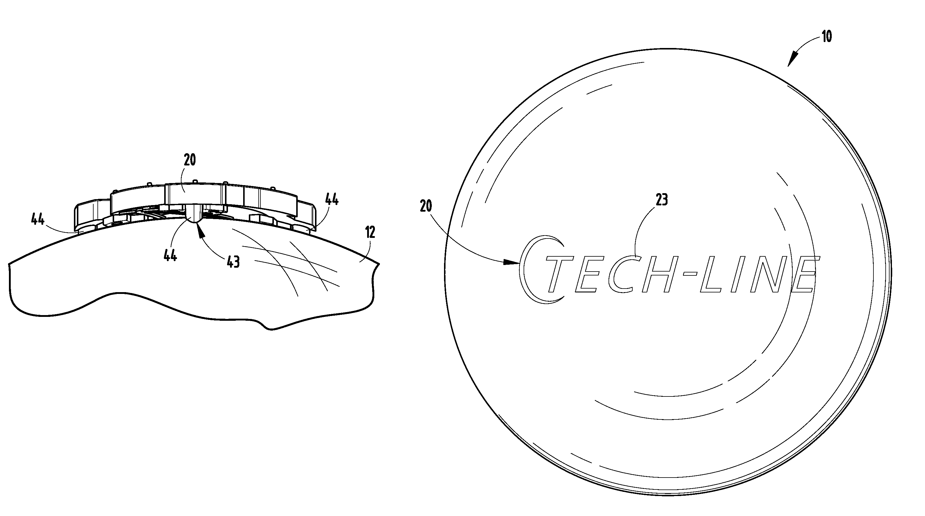 Bowling ball with indicia and method therefor