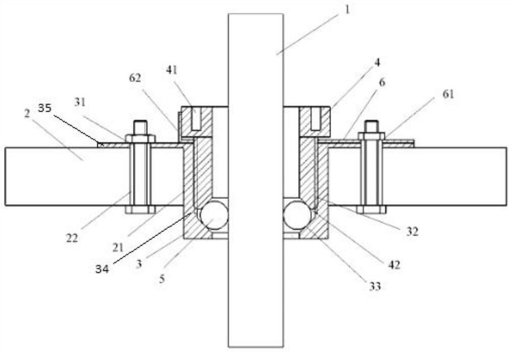 Through-hole cable centering device, serpentine mechanical arm and application method thereof