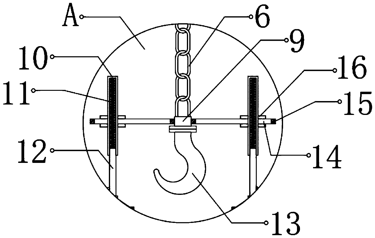 Lifting device for large compartment of refitted vehicle